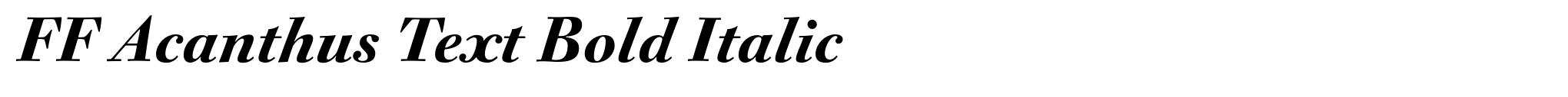 FF Acanthus Text Bold Italic image